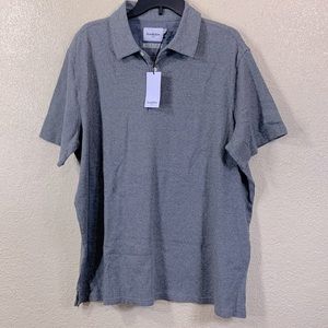 Goodfellow Men's Polo  Shirt Railroad Gray XXL Short Sleeve Stretchy